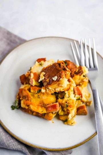 hawaiian stuffing on a plate