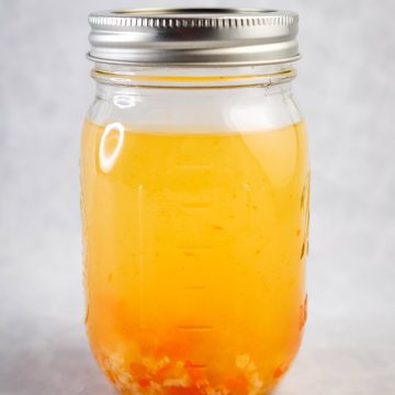 chili pepper water in a mason jar