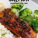 honey garlic salmon pin