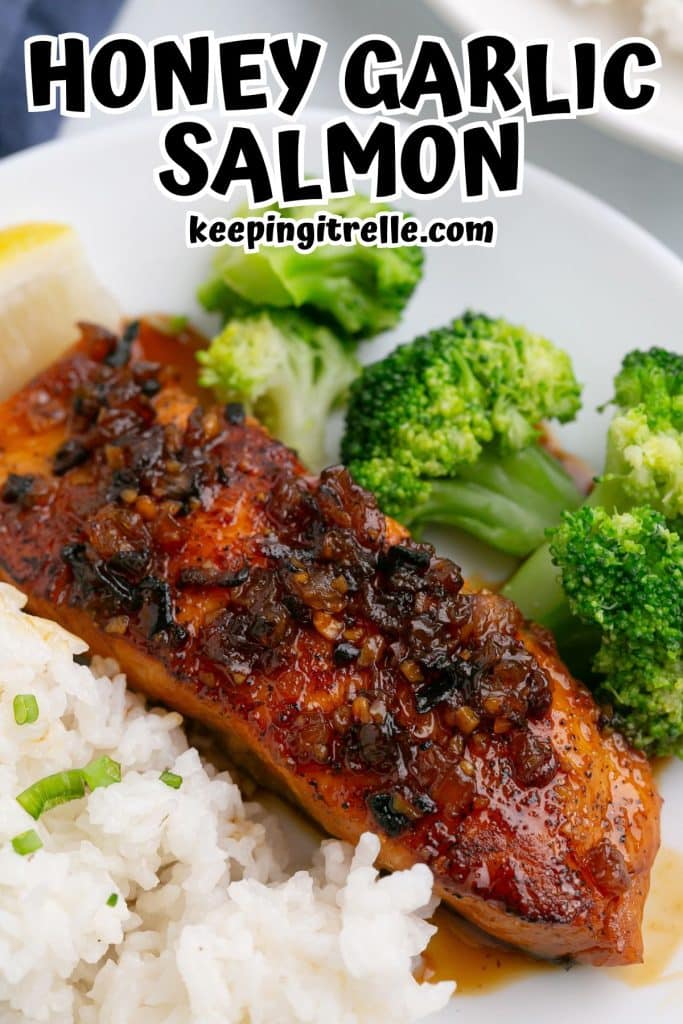 honey garlic salmon pin