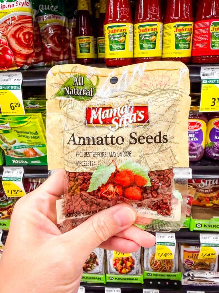 bag of annato seeds